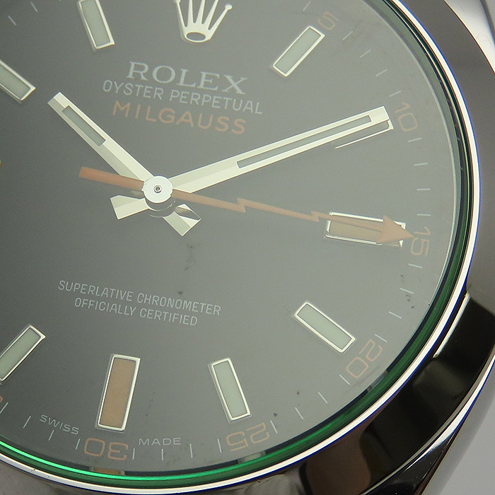 送料無料 ロレックス ミルガウス 116400GV グリーン 2009年 ステンレス ROLEX Milgauss 逸品質屋 丸高 尼崎 美品 a24-15_画像8