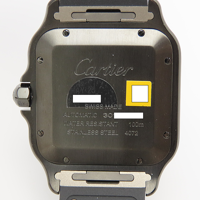  бесплатная доставка не использовался 2024 год 1 месяц Cartier Santos de Cartier LM SS самозаводящиеся часы Black Raver черный koWSSA0039 новый товар замечательная вещь ломбард Amagasaki 