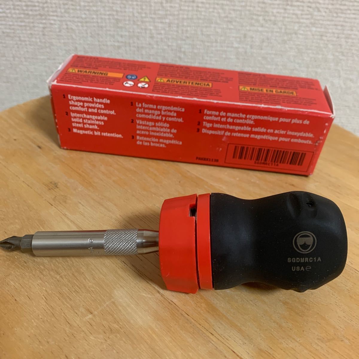 スナップオン ラチェットドライバー Snap-on SGDMRC11A 赤 RED ＃2 レッド ビット MAC TOOLS KTC より_画像3