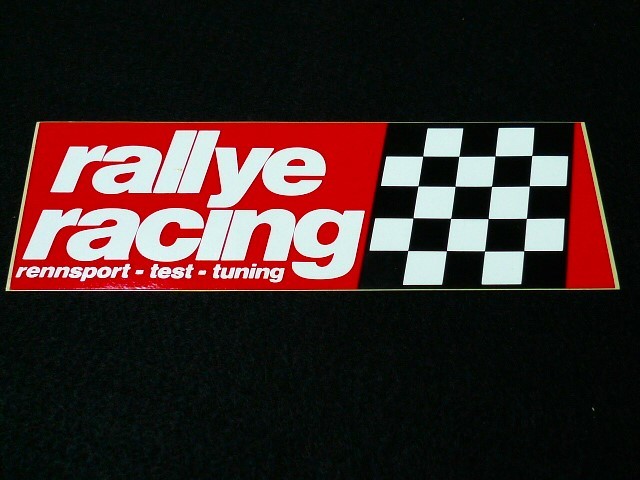 当時物 正規品◇rallye racing official sticker◇西ドイツ ラリーレーシング ステッカー rennsport-test-tuning AOYAMA pitin 送料94円～の画像1