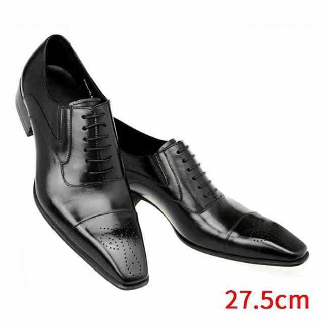 ビジネスシューズ 紳士靴 メンズ靴 通勤靴　男性 PUレザー 黒27.5cm_画像1