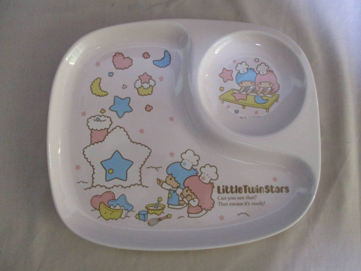 .] Little Twin Stars ki Kirara plate ceramics and porcelain. lunch plate *2013 year. . goods unused 