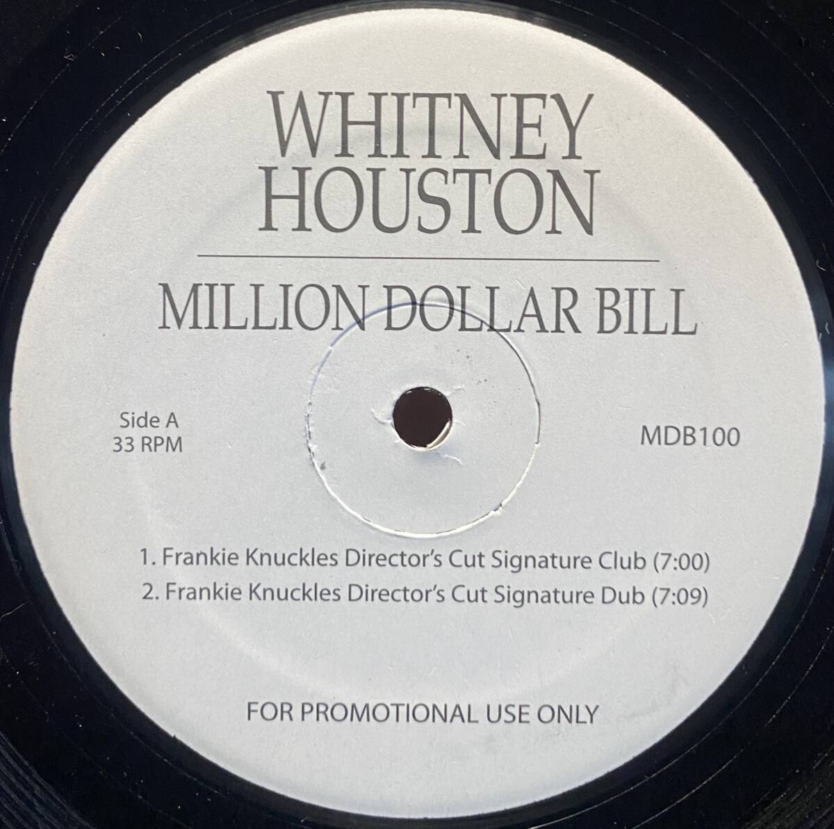 WHITNEY HOUSTON/MILLION DOLLAR BILL_画像1