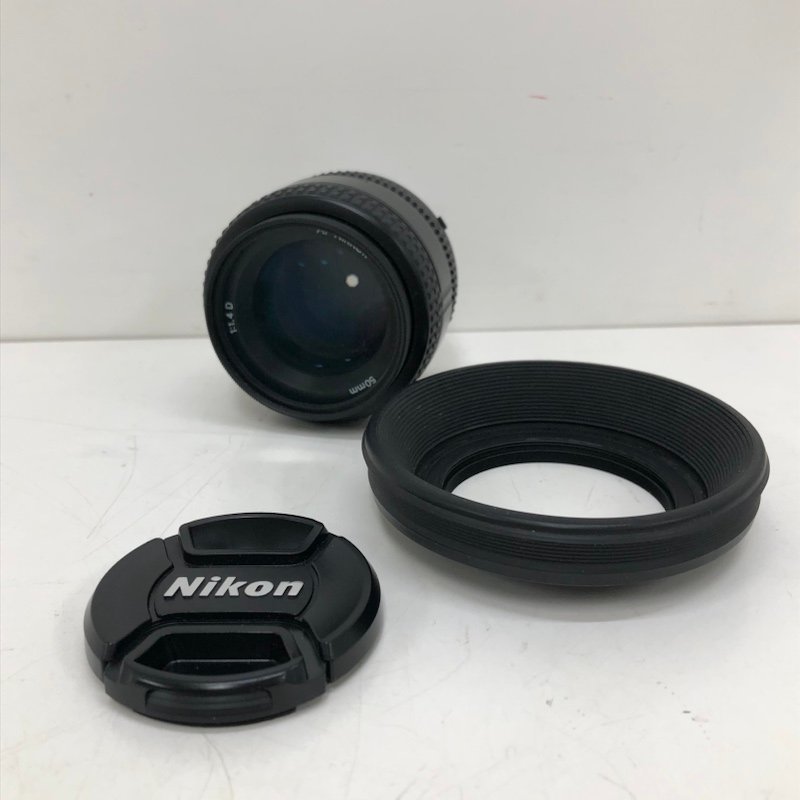 Nikon ニコン　AF NIKKOR 50mm 1:1.4D 単焦点レンズ　HR-2 ラバーフード付き　箱なし　240207SK250075_画像1