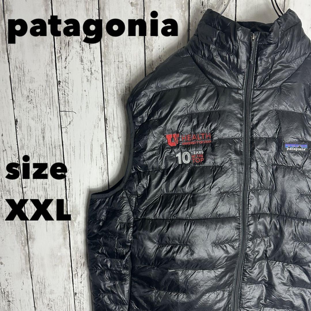 XXL【patagonia】パタゴニア パフベスト キルティング ブラック黒_画像1