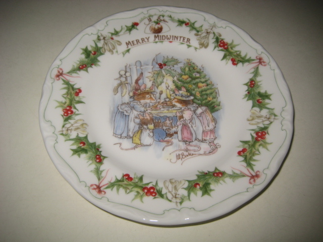  Royal Doulton Blanc b Lee hedge MERRY MIDWINTER plate . plate 16cmme Lee mid winter records out of production goods 