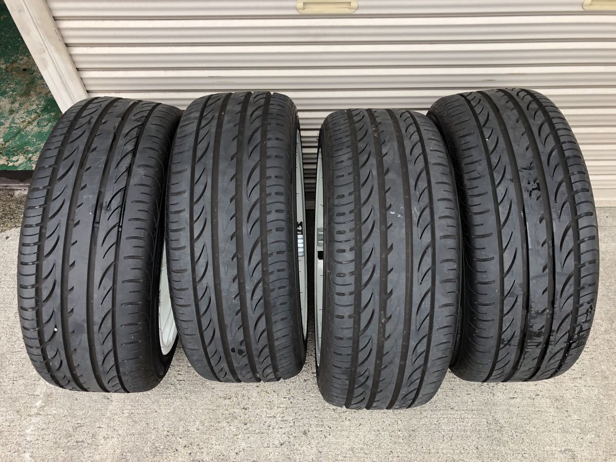 17インチ 8J +35 PCD100 5H OZレーシング スーパーツーリズモ ピレリ PZero Nero GT 225/45R17 4本 21年製 ST205 セリカ などにの画像7