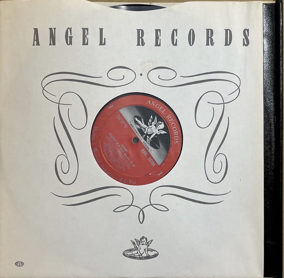 イタリア弦楽四重奏団/ ブラームス: 弦楽四重奏曲 No.3 変ロ長調 Op.67 英 ANGEL 35184 MONO DG_画像2