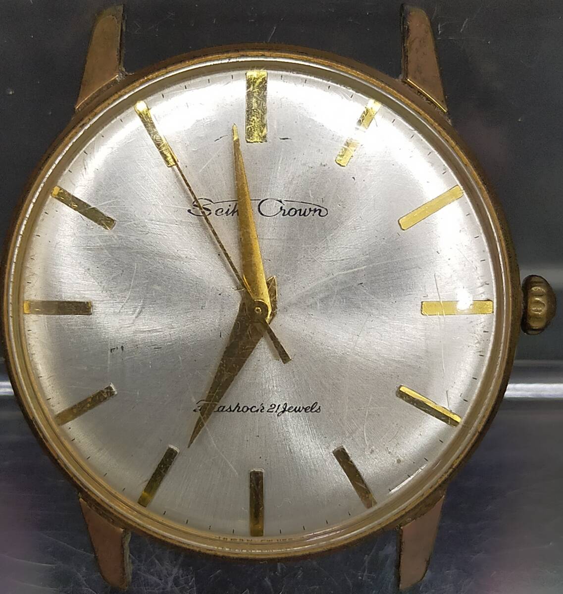 腕時計 SEIKO CROWN J15011 手巻き 21石 稼働品 フェイスのみ セイコー クラウン
