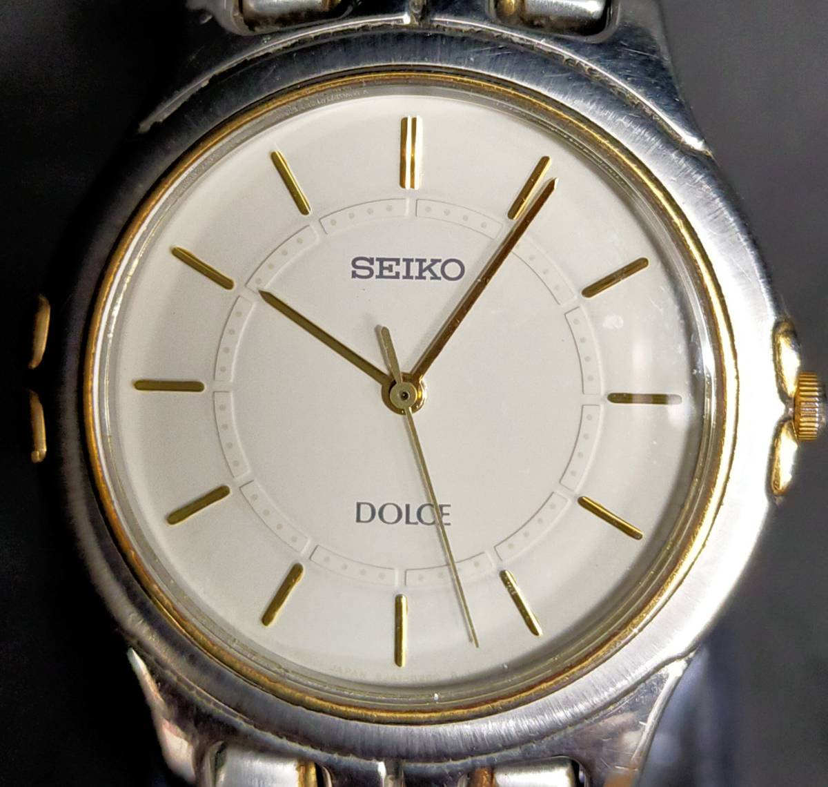 腕時計 SEIKO DOLCE 8J41-6140 アイボリー文字盤 クォーツ 稼働品 セイコー ドルチェ_画像2