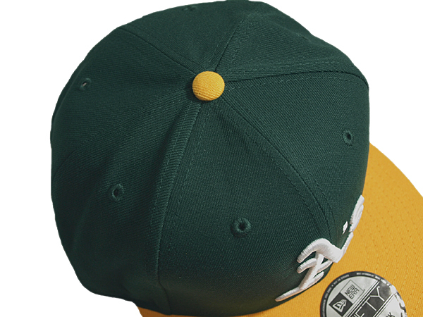 ニューエラ NEW ERA MLB スナップバックキャップ 帽子 9FIFTY MLB BASIC オークランド アスレチックス グリーンイエロー_画像7