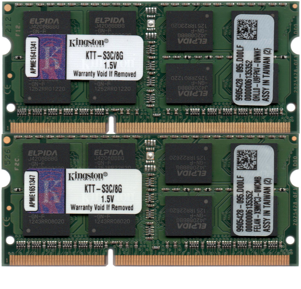 DDR3 8GBx2枚 合計16GB ノートPC用】＜動作確認済＞Kingston 1 5V DDR3