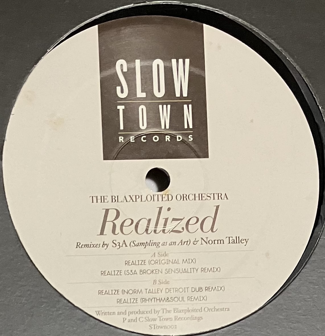 [ 12 / レコード ] The Blaxploited Orchestra / Realized ( Deep House ) Slow Town Records - STown002 ディープ ハウス_画像2