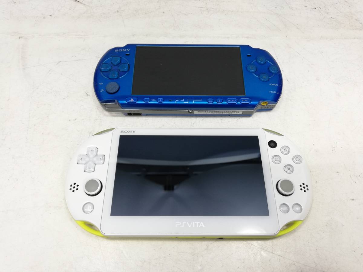 K12-313【動作確認済】SONY/ソニー　携帯ゲーム機　PlayStation portable/PlayStation Vita　PSP-3000/PCH-2000　2点まとめ【中古品】_画像1