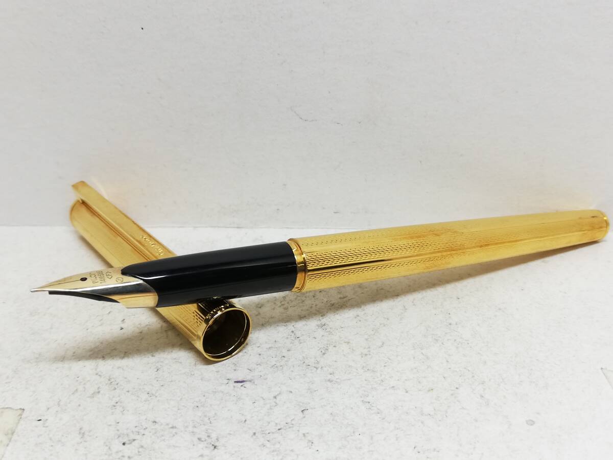 B12-240　PILOT/パイロット　万年筆　CUSTOM GRANDEE/カスタムグランディー　22KGP　ペン先14K　字幅F【中古品】_画像1