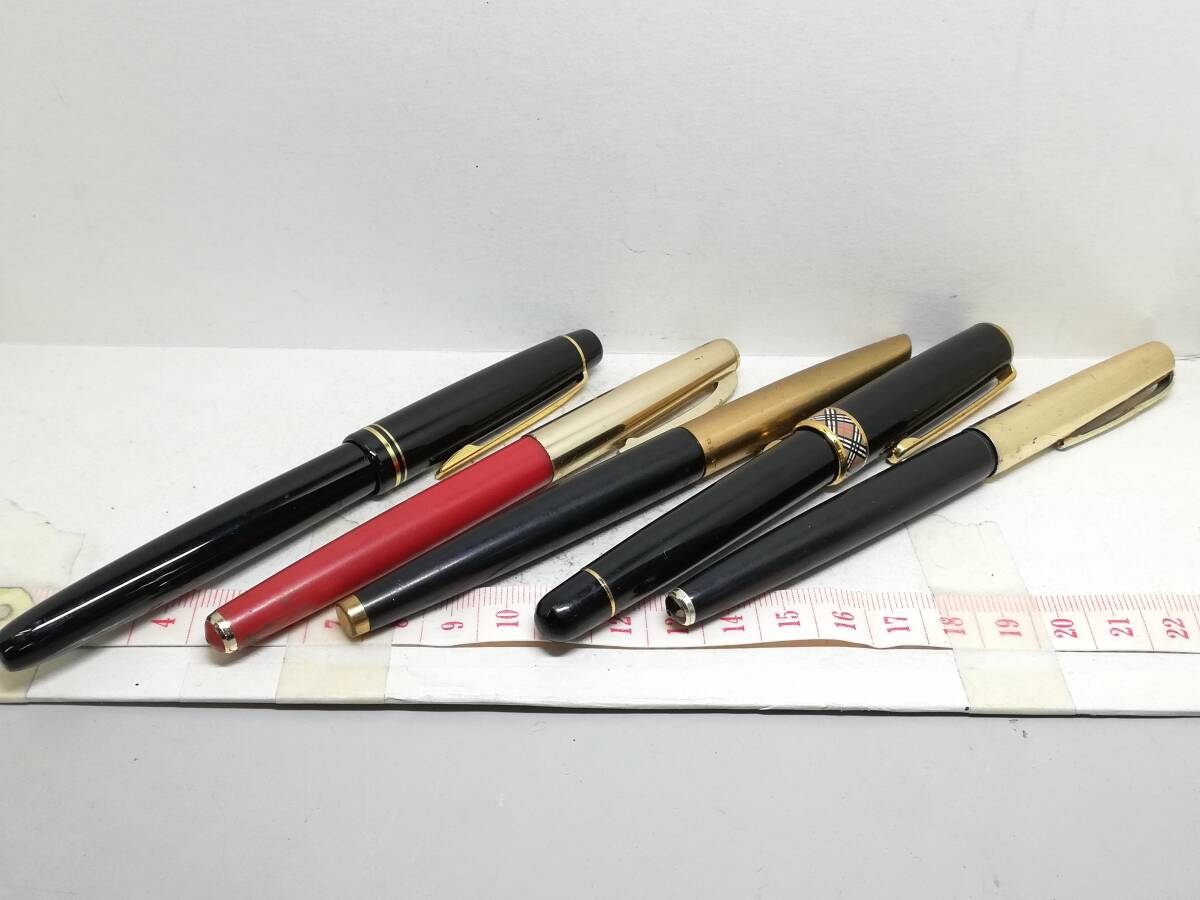 A12-154【PILOT・PLATINUM・Burberrys・モリソン】万年筆　5点まとめ【中古品】_画像3