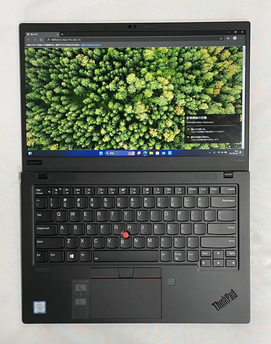 未使用 ThinkPad X1 Carbon Gen7 - SIMフリーMS Office 2021付き- CPU i7 / MEM 8GB / SSD 512GB / のぞき見防止 LCD / Win11 Pro64 _画像5