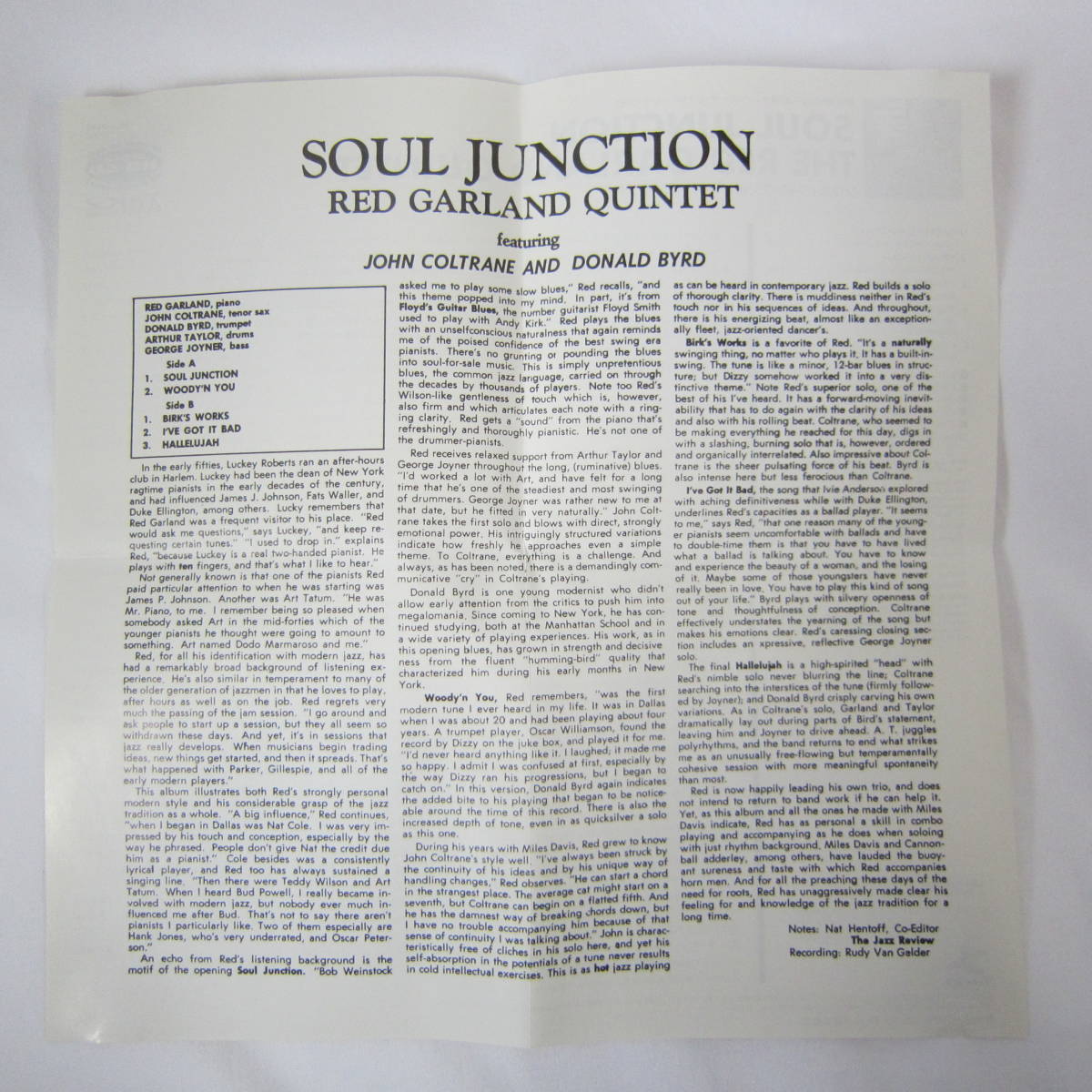 CD ■ Red Garland　SOUL JUNCTION　レッド・ガーランド　「ソウル・ジャンクション」_画像5