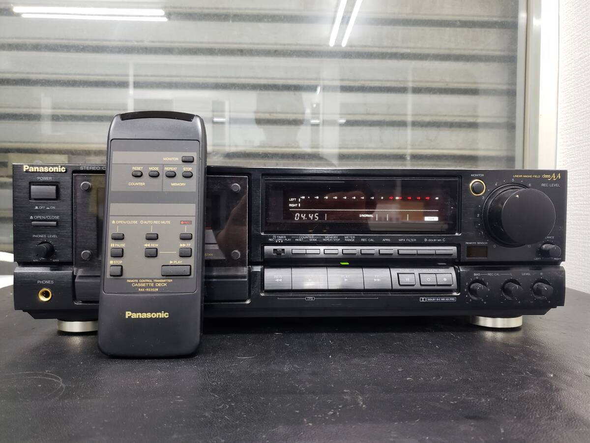 ■3985■ Panasonic RS-BX808 パナソニック カセットデッキ【リモコン付き】_画像1