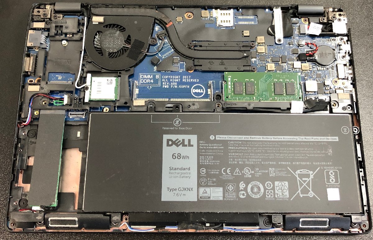 1円～ ■ジャンク DELL LATITUDE 5290 / 第8世代 / Core i7 8650U 1.90GHz / メモリ 8GB / SSD 128GB / 12.5型 / OS無し / BIOS起動可_画像4