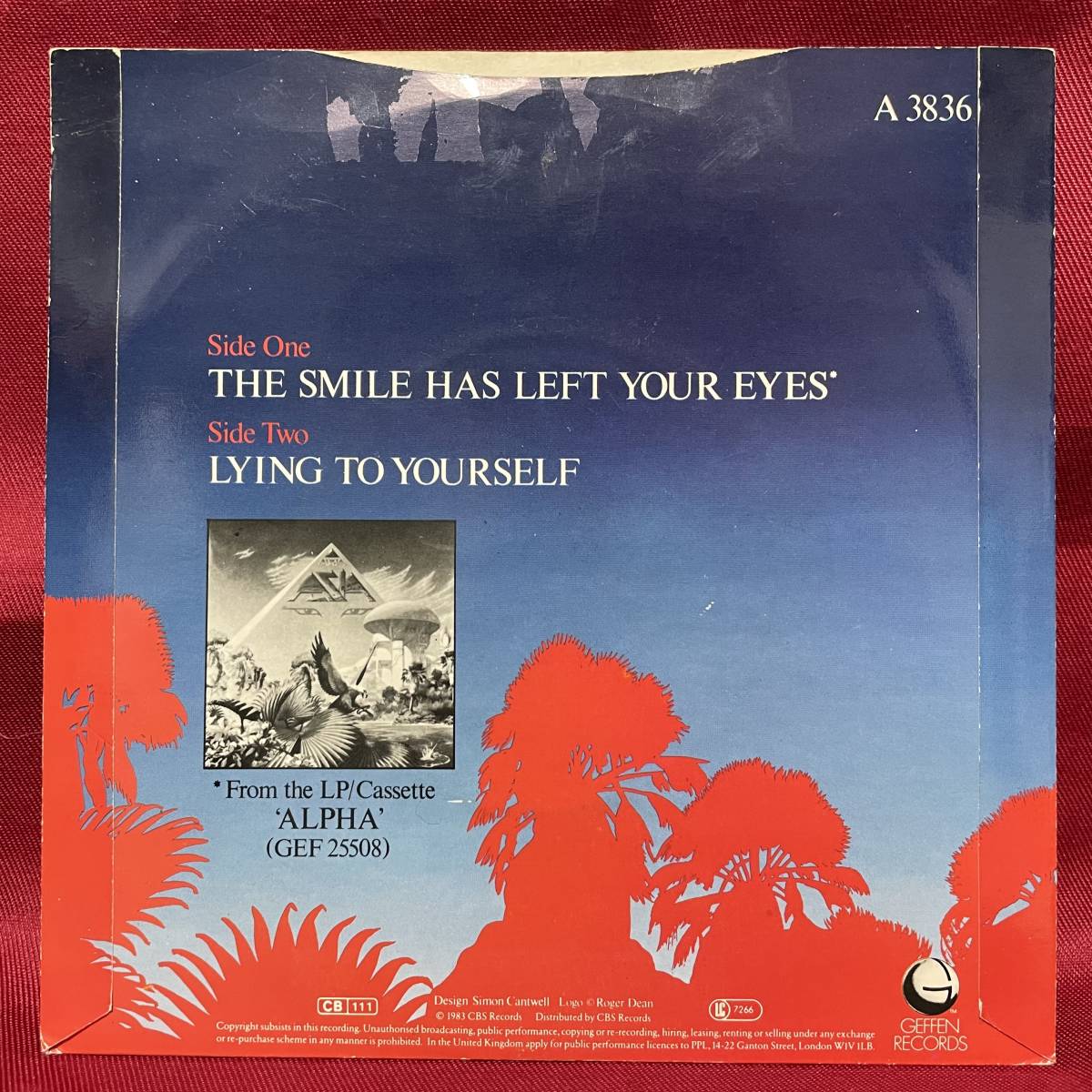 ◆UKorg7”s!◆ASIA◆THE SMILE HAS LEFT YOUR EYES◆_画像3