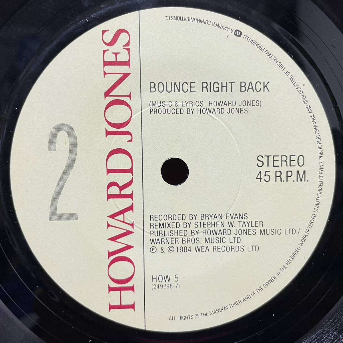 ◆UKorg7”s!◆HOWARD JONES◆LIKE TO GET TO KNOW YOU WELL◆_画像5