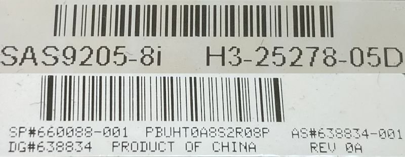 2241-O★HP SASカード LSI 6Gb/s ★SAS9205-8i★660088-001★正常サーバーからの抜き取り品★中古現状渡し★送料185円(クリックポスト)の画像5