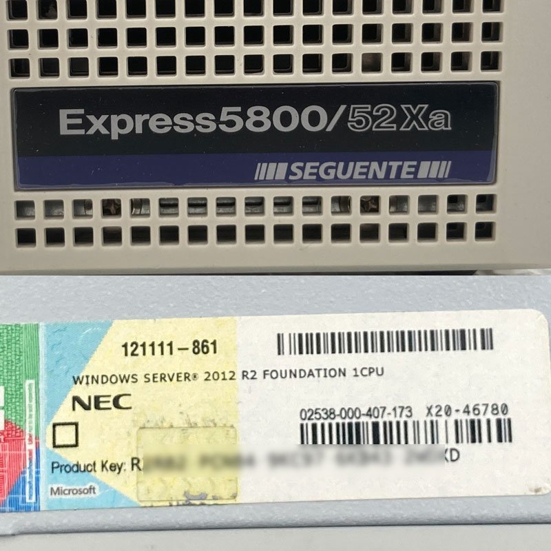 コンパクト 第4世代CPU搭載 通電・起動します ★ NEC EXPRESS 5800/52xa XEON E3-1225 V3(3.2G/4C) メモリ16GB(ECC) DVD-RW DP/VGA #2328-Kの画像5