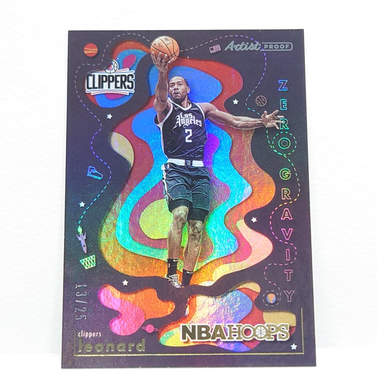 PANINI 2021-22 HOOPS Kawhi Leonard ZERO GRAVITY #14 ARTIST PROOF 13/25 25枚シリアル_画像1