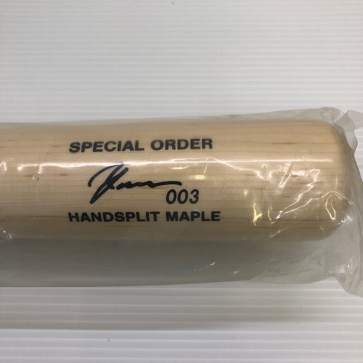 B-5286 未使用品 ヤナセ Yanase SPECIAL ORDER 硬式 84.5cm 木製 バット オーダー BFJ 野球 中古_画像4