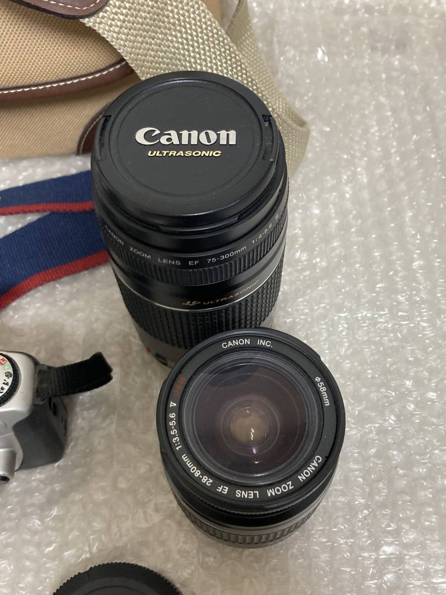 美品 中古品 Canon キャノン 一眼レフカメラ EOS Kiss Ⅲ レンズ カメラバッグ ストラップ セット Canon 75‐300㎜ 28‐80㎜ 写真参照_画像4