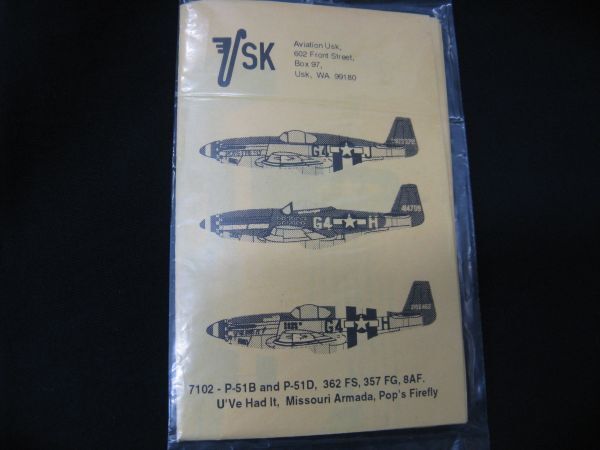 ★　USK　　1/72　　P-51B and P-51D 　デカール　★_画像1