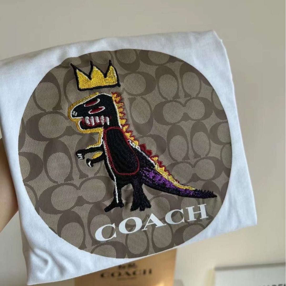 【COACH★C5694】コーチ×バスキア!メンズ半袖Tシャツ!限定品COACHｘバスキア 　S