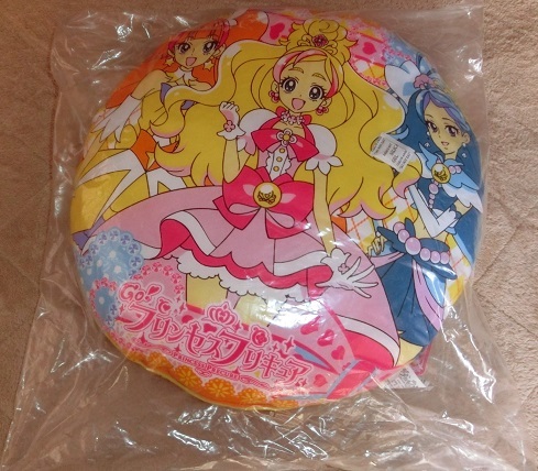 Go!プリンセスプリキュア　円形クッション未開封_画像1