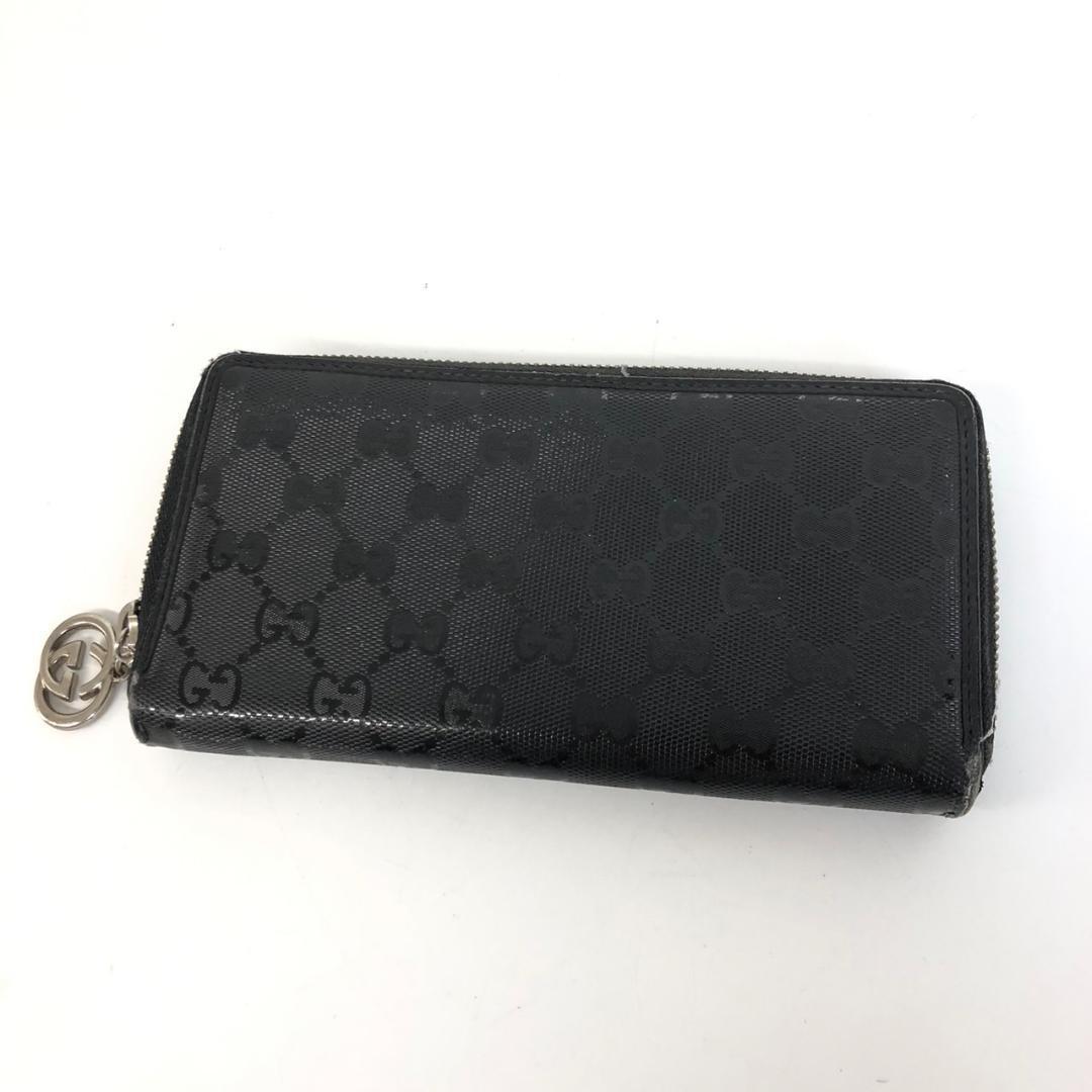 GUCCI グッチ GG柄 ラウンドファスナー 長財布 ブラック GUCCI グッチ GG柄 ラウンドファスナー 長財布 ブラック