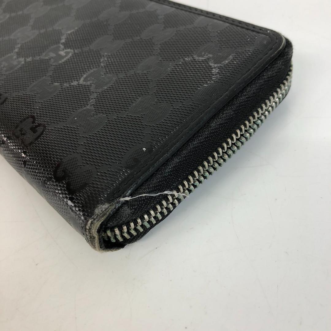 GUCCI グッチ GG柄 ラウンドファスナー 長財布 ブラック GUCCI グッチ GG柄 ラウンドファスナー 長財布 ブラック