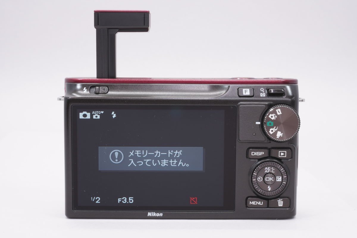 ミラーレスカメラ Nikon 1 J2 ダブルズームキット レッド ■Nikon★Joshin(ジャンク)9898【1円開始・送料無料】_画像3