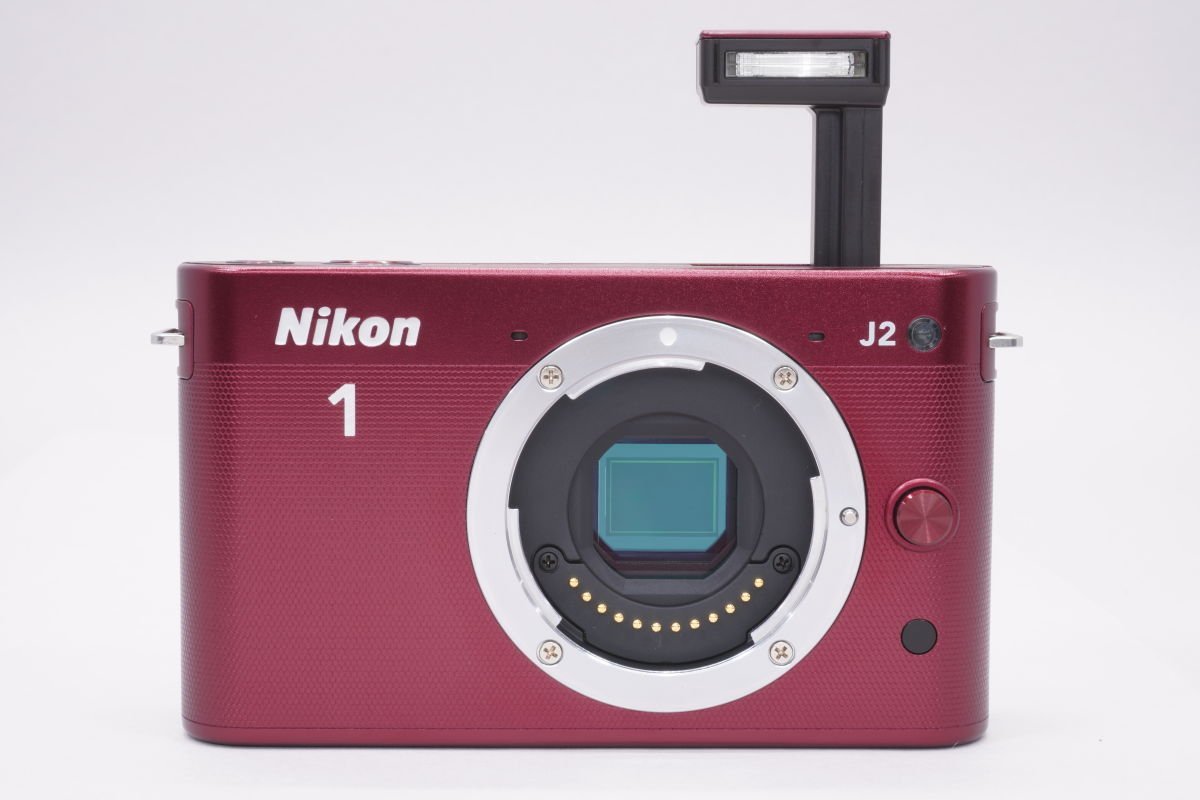 ミラーレスカメラ Nikon 1 J2 ダブルズームキット レッド ■Nikon★Joshin(ジャンク)9898【1円開始・送料無料】_画像2