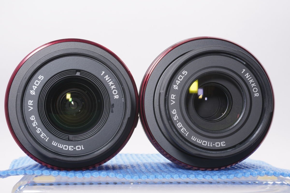 ミラーレスカメラ Nikon 1 J2 ダブルズームキット レッド ■Nikon★Joshin(ジャンク)9898【1円開始・送料無料】_画像9