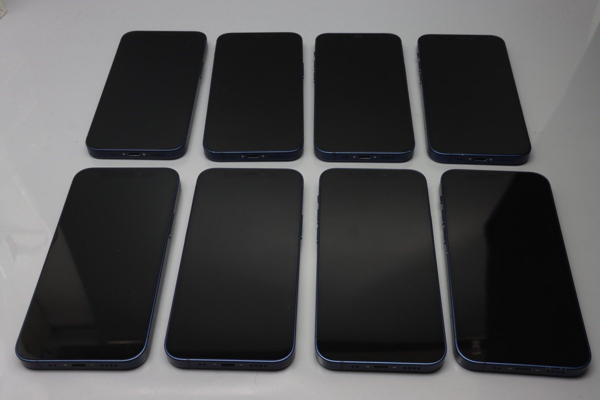 Apple iPhone12 mini 64GB Blue 計8台セット A2398 3H478J/A ■Y!mobile★Joshin(ジャンク)2761【1円開始・送料無料】_画像2