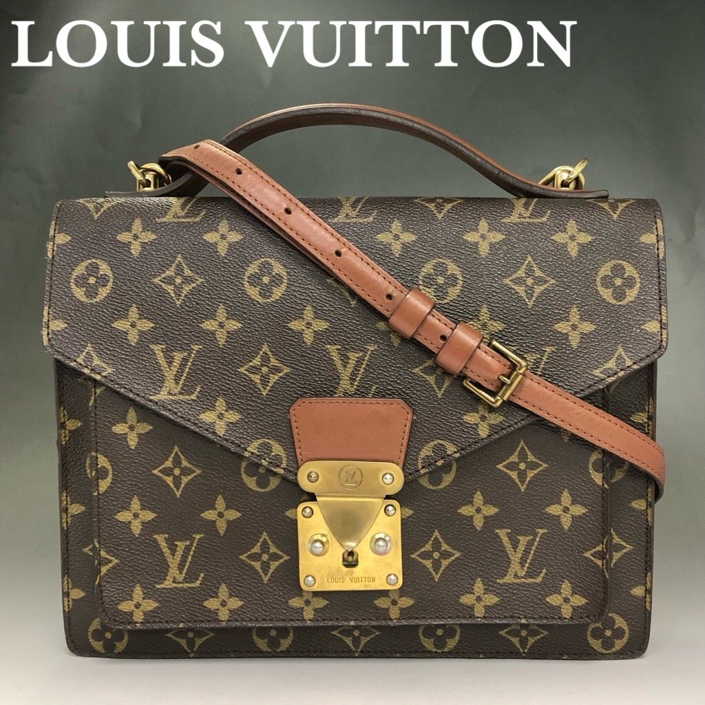 LOUIS VUITTON ルイヴィトン モノグラム モンソー 28 2WAYバッグ ショルダーバッグ ハンドバッグ M51185 メンズ/レディース 正規品 最落無_画像1