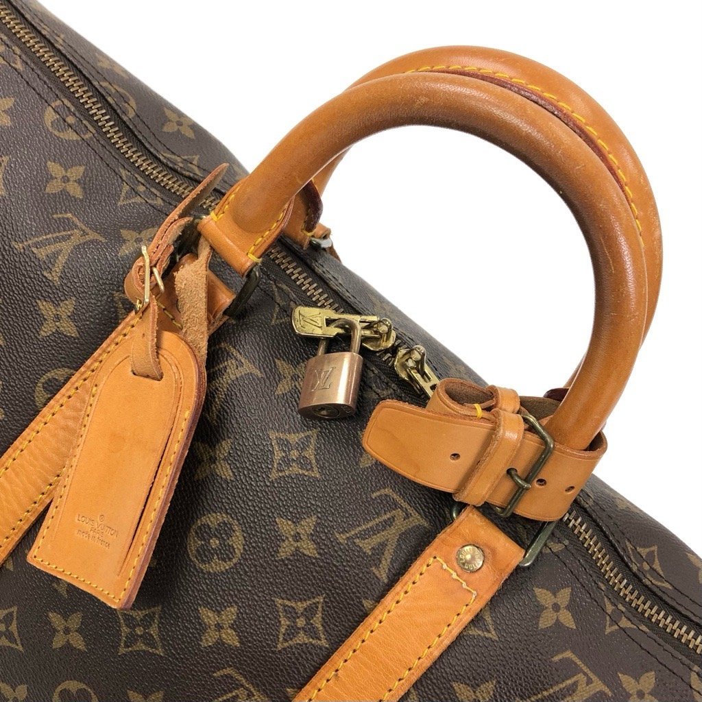 LOUIS VUITTON ルイヴィトン モノグラム キーポル50 大型 ボストンバッグ M41426 ネームタグ/パドロック 旅行バッグ 1000円スタート_画像2