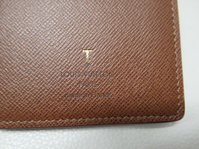 ◆S14.LOUIS VUITTON ルイヴィトン モノグラム ポルトフォイユ ブラザ 長財布 イニシャル入 RFID搭載/中古_画像5