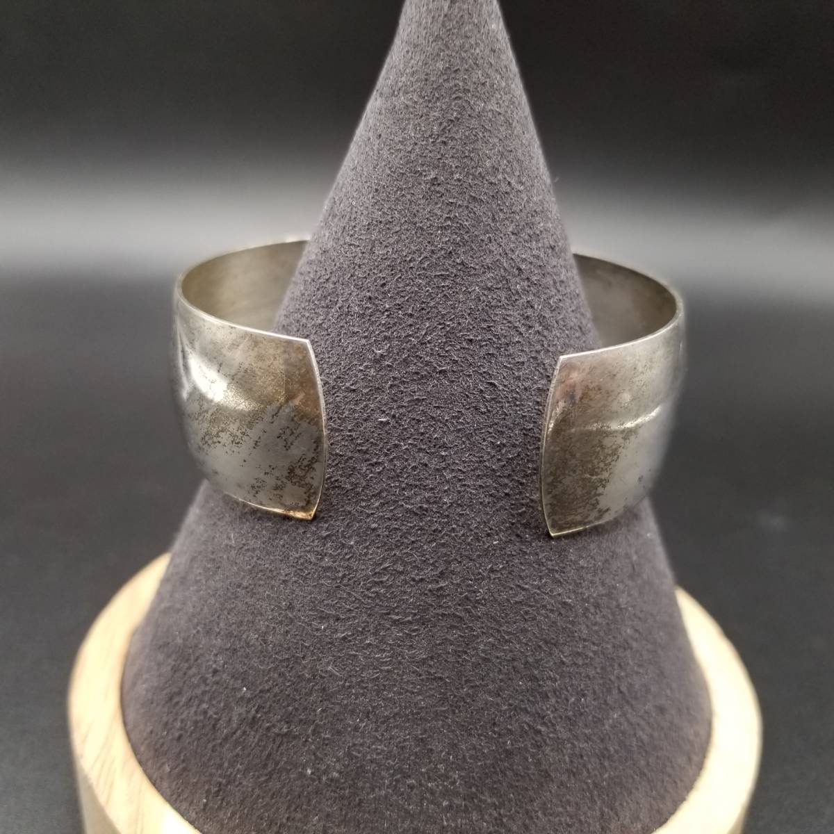 1960s DANECRAFT 裝飾なし シンプル 幅広 カフ オープン スターリング ヴィンテージ シルバー ブレスレット バングル ジュエリー Y13-P