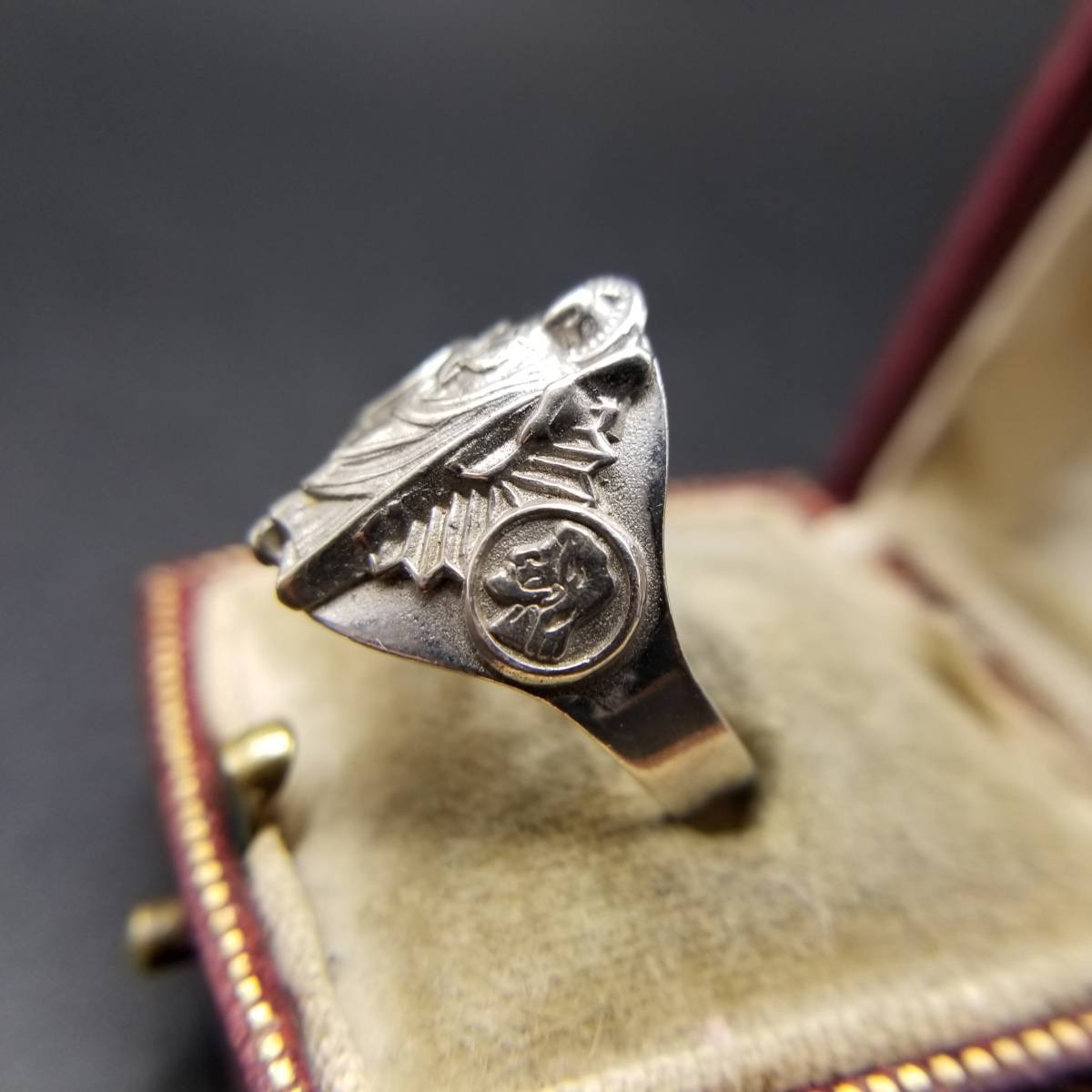 DM.. Мали a скульптура Vintage 925 Vintage серебряное кольцо кольцо ювелирные изделия ieski список религия Y13-U
