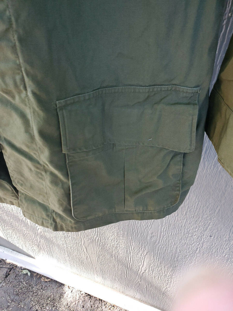 【美品】 US ARMY ジャングル ファティーグ ジャケット リップストップ S-L 60s70s80s OG-107 米軍 実物 ミント ミリタリー アメリカ軍の画像8