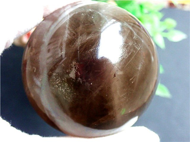 AAA級【魔除け】天然モリオン黒水晶丸玉178C1-26C59b_画像4