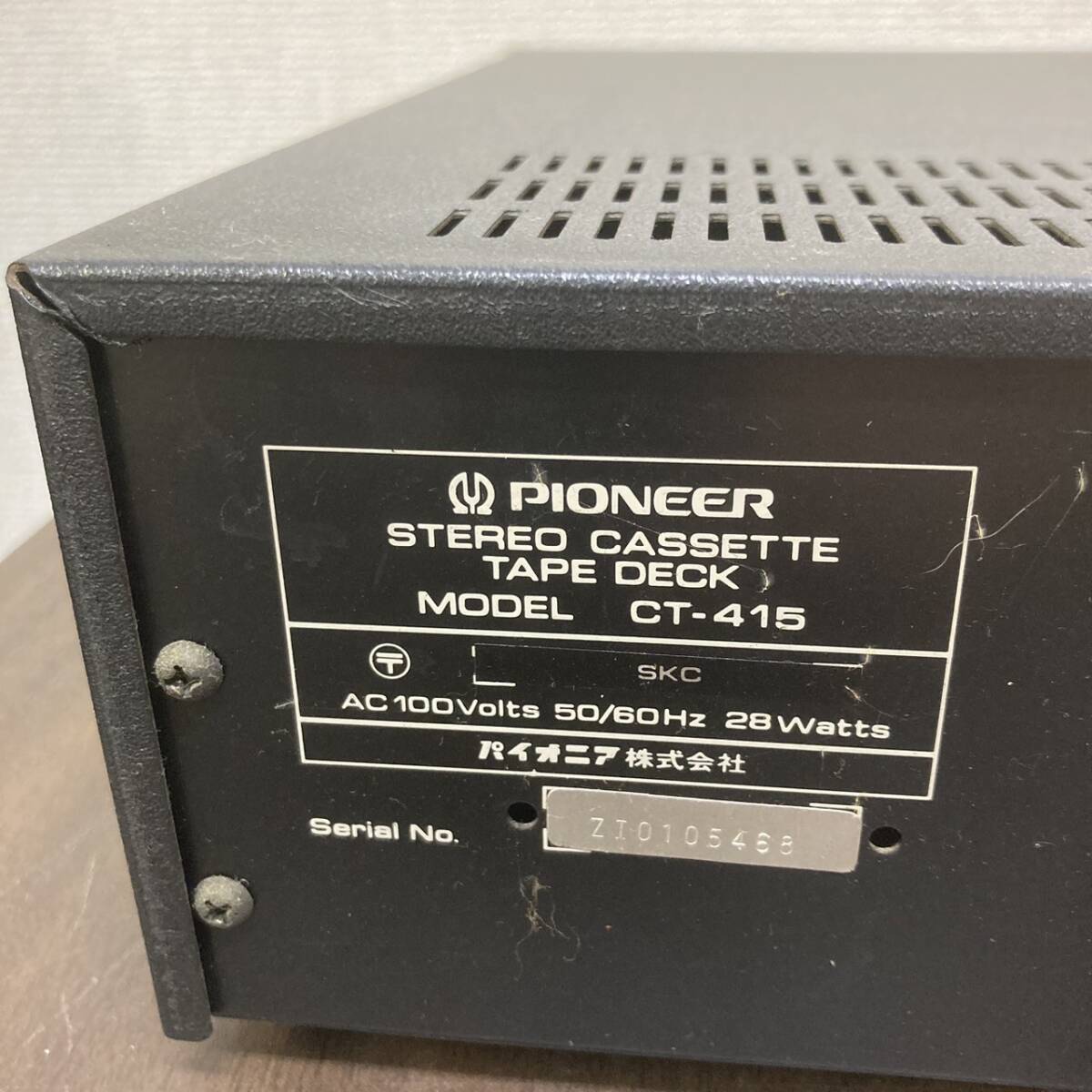 [2-144]PIONEER パイオニア CT-415 カセットデッキ STEREO CASSETTE TAPE DECK_画像5