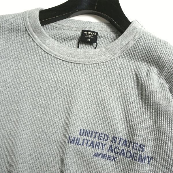 AVIREX アヴィレックス 新品 速乾ワッフルクルーネック 長袖 サーマルTシャツ ロンT カットソー 3230060 020 2XL ▲015▼kkf118us_画像3