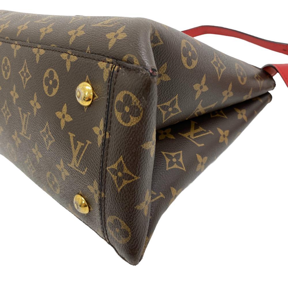 LOUIS VUITTON/ルイヴィトン ビトン M43553 フラワートート 2way ショルダーバッグ モノグラム レザー ハンドバッグ ブラウン_画像6